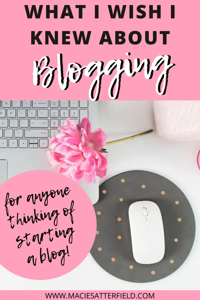 what i wish i knew about blogging